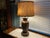 Bronze Designer Frederick Cooper Art Nouveau Style Ceramic Table Lamp With Original Woven Shade For Sale - Image 8 of 18