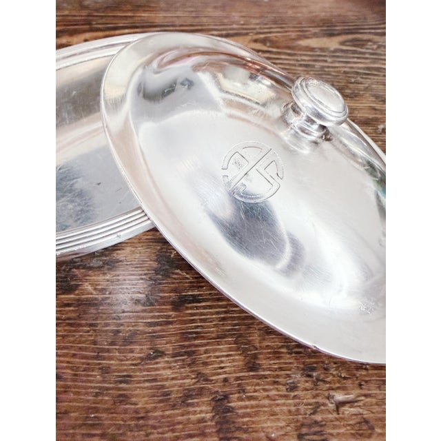 1950s Vintage Silver Plated Lidded Bowl From the Arrowhead Springs Hotel in California For Sale - Image 5 of 6