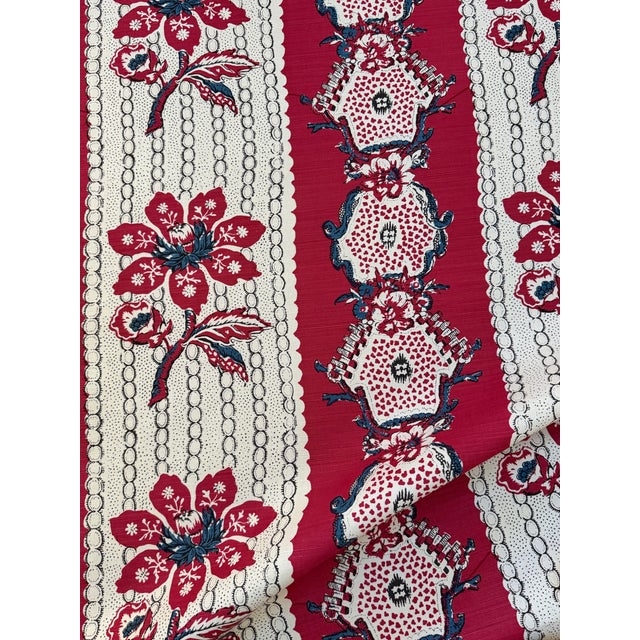 Quadrille McCallum Floral Stripe Blue Red Brown Fabric 306520f-102 7 Yards Brand: Quadrille Pattern Name: Mccallum Floral...