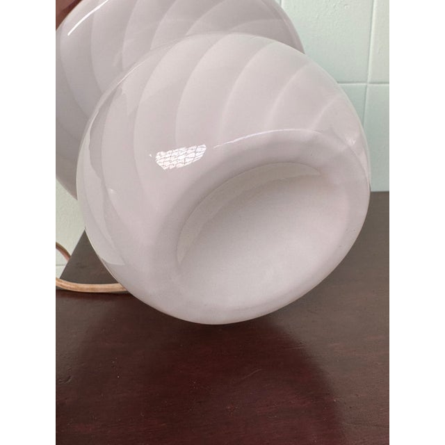 Vintage Italian Lamps with Murano Glass Lampshades, 1970s, Set of 2 For Sale - Image 12 of 13