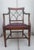 Rustic Late 19th Century Regency Style Walnut and Leather Arm Chair For Sale - Image 3 of 12