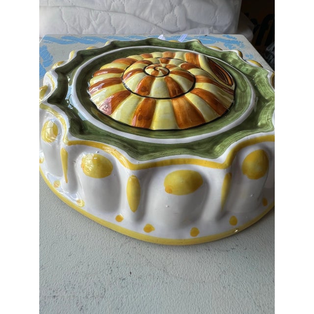 Mid-Century Modern Vintage Decorative Round Ceramic Mold For Sale - Image 3 of 6