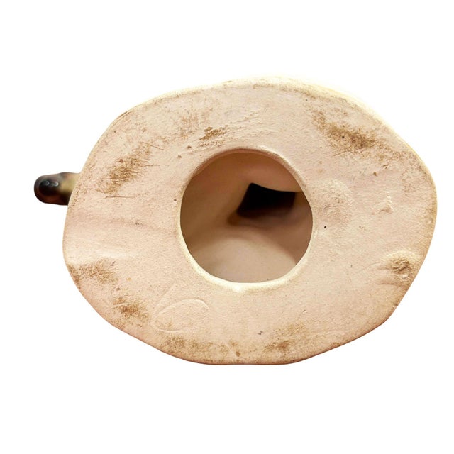 Mid 20th Century California Pottery Ceramic Grazing Tropical Pink Flamingo Figurine Statue For Sale In Los Angeles - Image 6 of 7