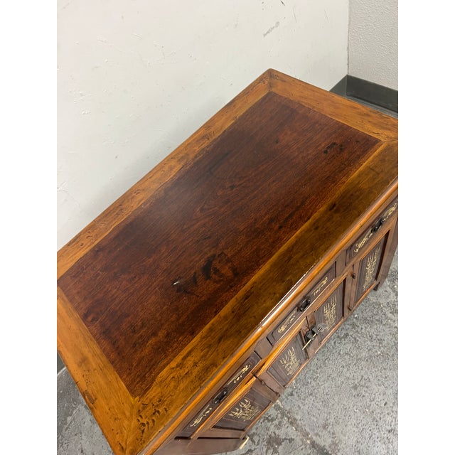 Antique Chinese Jiangsu Province Rosewood + Bone Inlay Cabinet | Chairish
