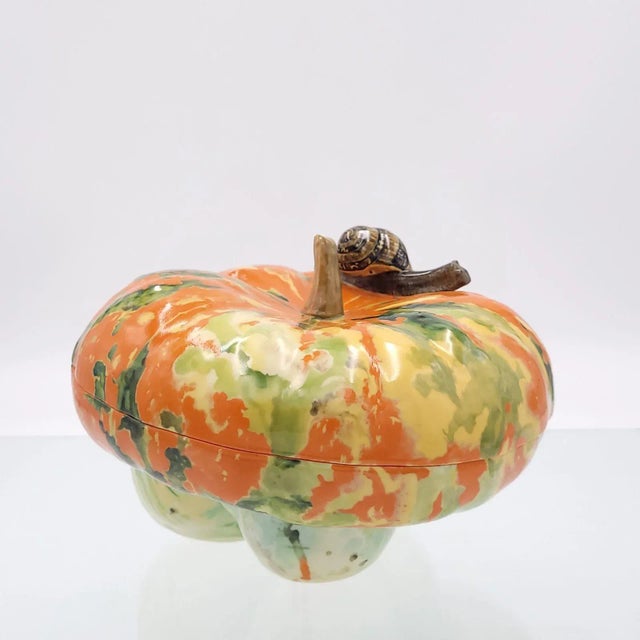 1950s Porcelain Pumpkin Small Box, Circa 1950 For Sale - Image 5 of 9