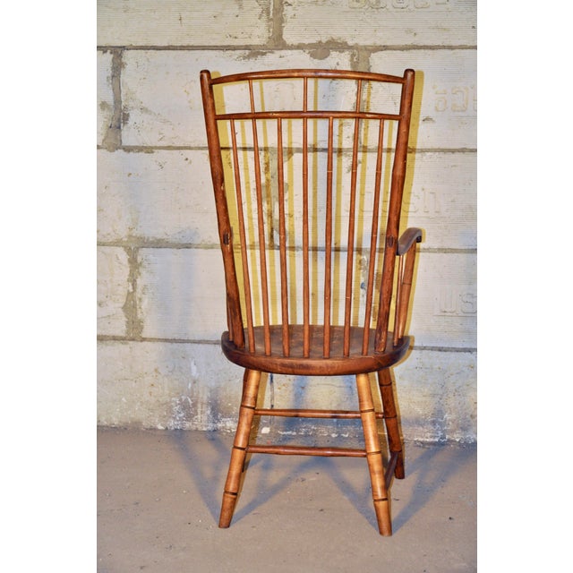 Traditional Early 20th Century Windsor Style Spindle Back Chair For Sale - Image 3 of 8