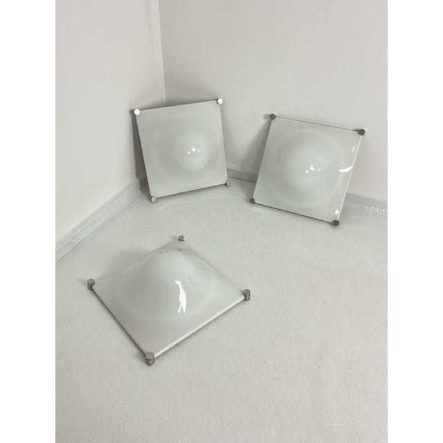 Martinelli Luce Mid-Century Modern Bolla Ceiling Lights by Martinelli Luce, 1960s, Set of 3 For Sale - Image 4 of 15