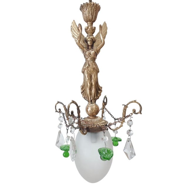 Traditional Empire Caryatid Ceiling Lamp For Sale - Image 3 of 7