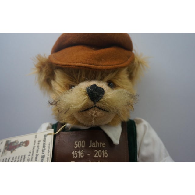 Limited Edition Hermann Coburg "Bavarian Beer Brewer" Mohair Teddy Bear - No. 198/500 For Sale - Image 6 of 7