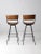 Brown Mid-Century Stools Pair For Sale - Image 8 of 11
