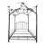 Vintage Handcrafted Metal Forest Canopy Queen Bed Frame, Signed For Sale