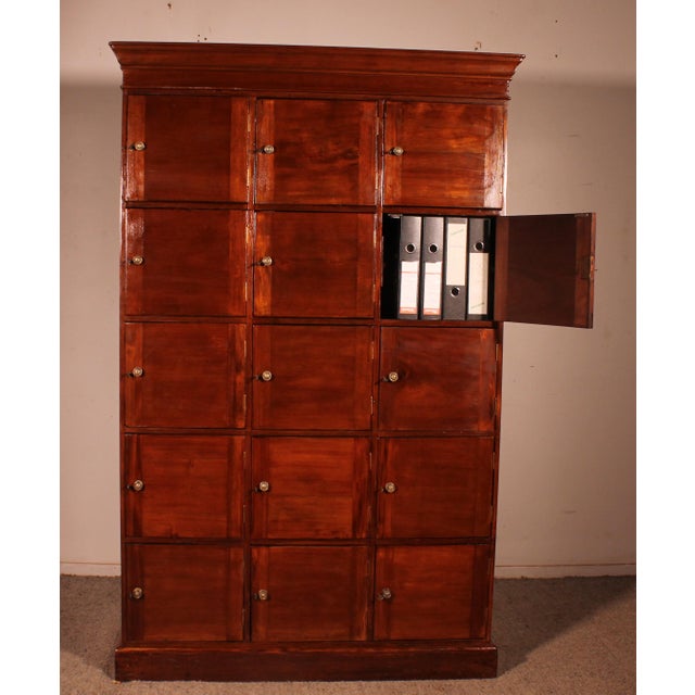 Superb and rare 19th-century mahogany notary filing cabinet This beautiful and unusual piece of solid mahogany filing...