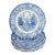 Vintage Mid Century Modern Liberty Blue Staffordshire English Cottage Dinner Plates - Set of 7 For Sale