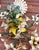 Metal Mid Century Tole Floral Chandelier For Sale - Image 7 of 10