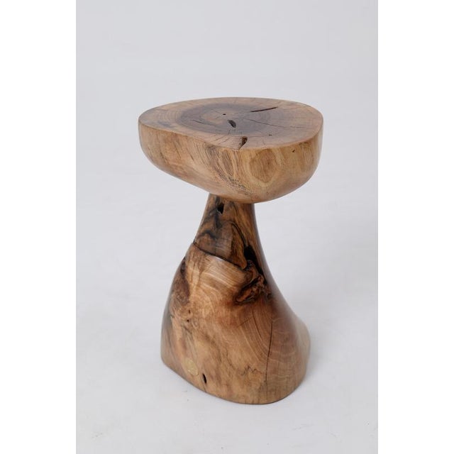 Sculptural Side Table in Walnut by Logniture For Sale - Image 10 of 14