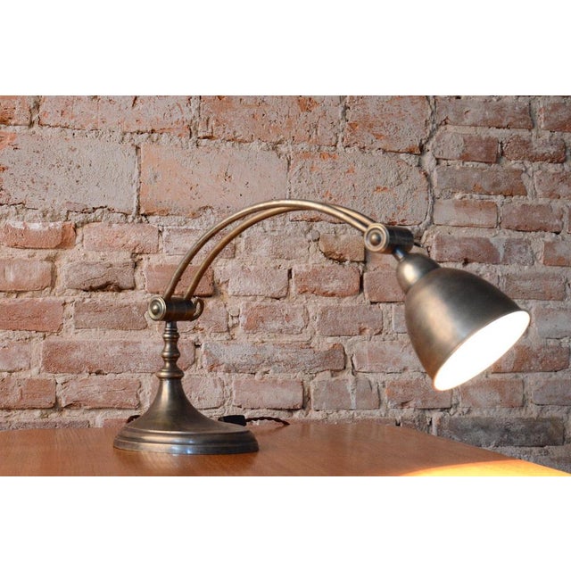 1920s Art Deco Table Lamp in Chrome-Plated Steel, France, 1920s For Sale - Image 5 of 15