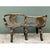 This vintage gilt carved grotto tête-à-tête presents a theatrical, sculptural silhouette, with two shallow, shell-form...