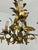 Gold Italian Five-Light Wrought Iron Chandelier, 1950s For Sale - Image 8 of 12