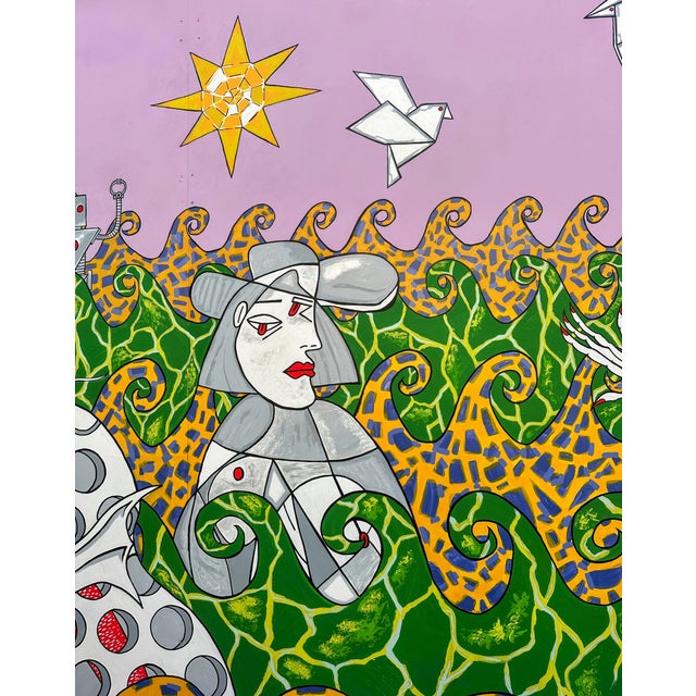 Monumental Triptych “Mal De Mer” by Sableshift, 2026 (11' W X 8' H Original Painting) For Sale - Image 11 of 15