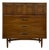 Vintage Chest Broyhill Sculptra MCM Gentleman's Tallboy Three Drawer Cabinet Dresser For Sale