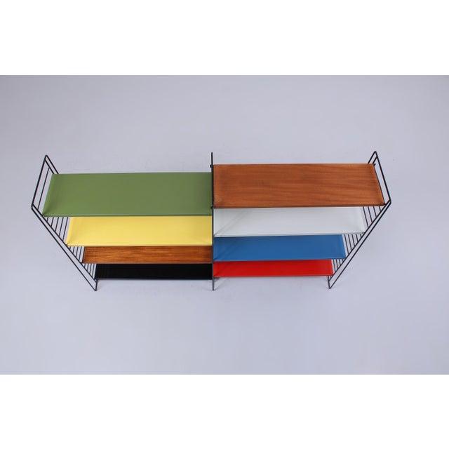 Modular Colored Metal Floor Rack by A.D. Dekker for Tomado, 1950s For Sale - Image 6 of 18