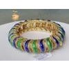 18 Karat Yellow Gold 95 Grams and Green and Blue Enamel Bangle or Bracelet For Sale - Image 16 of 18