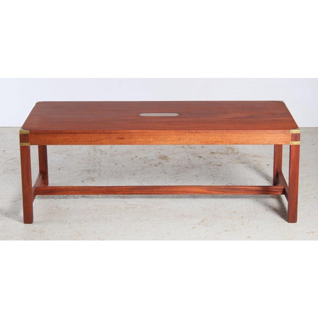 Mid-Century Modern Military Campaign Style Coffee Table by Kennedy Furniture for Harrods, 1950s For Sale - Image 11 of 11