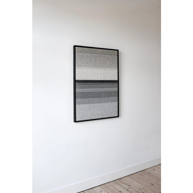 Of hoping by Natalie Van der Massen Dimensions: 100 x 80cm Materials: Linen, bio cotton. Dyed white, grey, green....