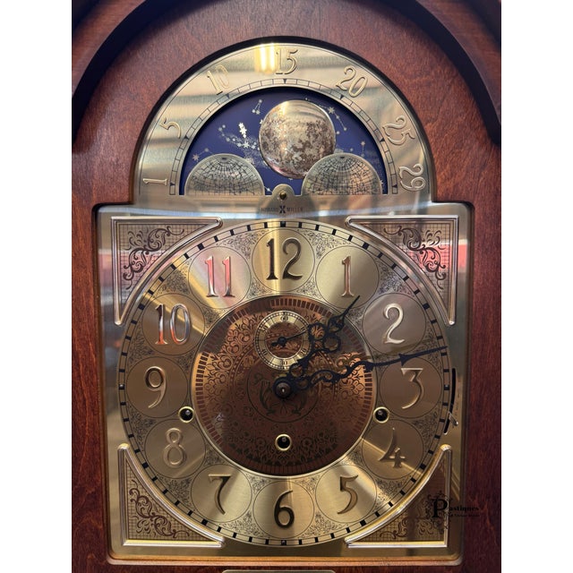 Vintage Traditional American Style Grandfather Clock by Preeminent Clockmaker Howard Miller featuring High Quality...