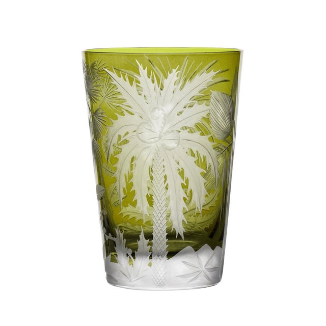 Illustration ARTEL Primeval Palms Tumbler in Olive - Set of 6 For Sale - Image 3 of 6