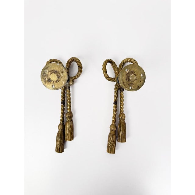 Mid-Century Italian Hollywood Regency Brass Handles or Wall Hooks, 1970s, Set of 2 For Sale - Image 9 of 17