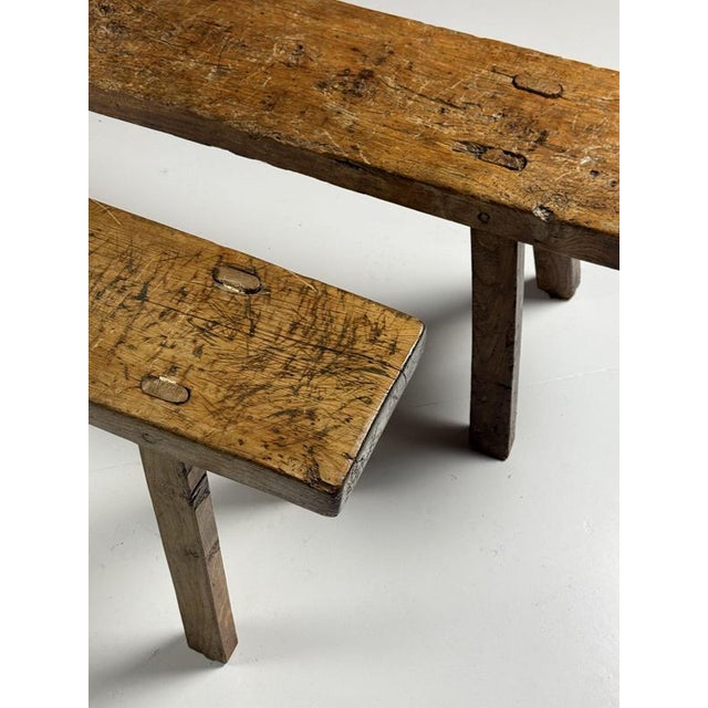 Country Dining Room Benches, Set of 2 For Sale - Image 12 of 18