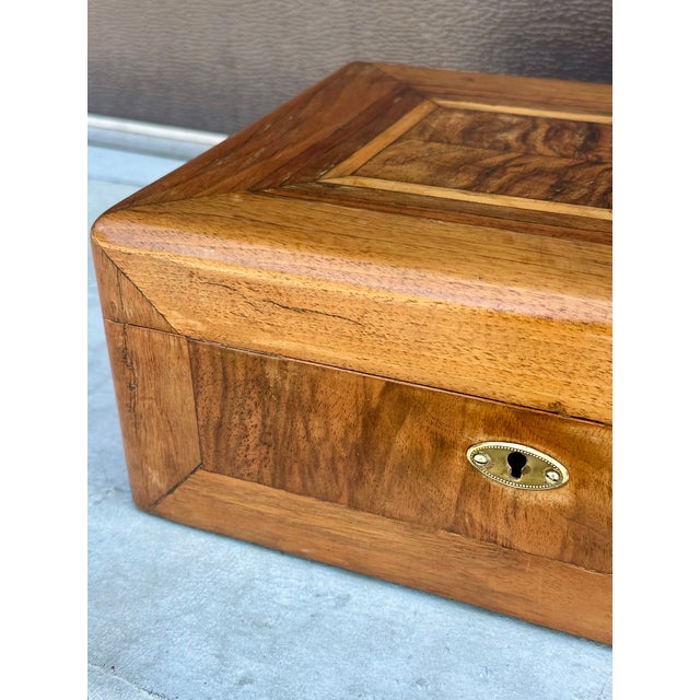 Italian Walnut Marquetry Jewelry Box, Circa 1880. For Sale - Image 4 of 9