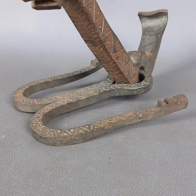 Wrought Iron Horse Hook Medieval Griffin Siena Sculpture by Simon Saronni For Sale - Image 10 of 16