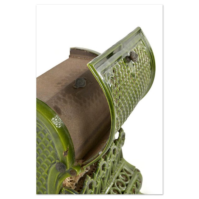 Cast Iron Green Wick Stove For Sale - Image 6 of 8