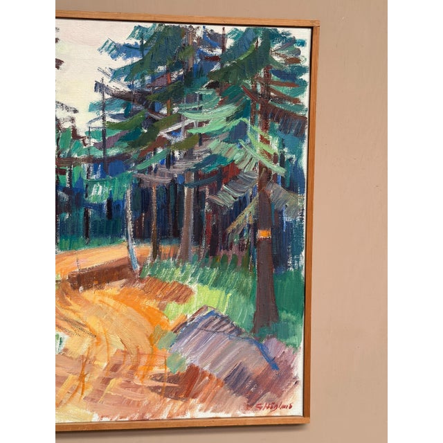 Gustaf Höglund, Spår, 1950s, Oil Painting on Canvas, Framed For Sale - Image 10 of 18