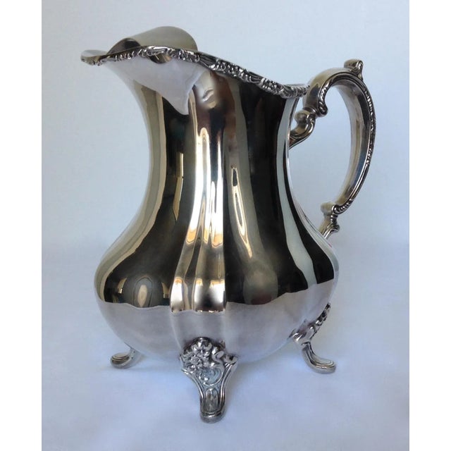 Vintage C.1970's Silver Plate Towle Silversmith Co. Large Water Carafe For Sale In West Palm - Image 6 of 11