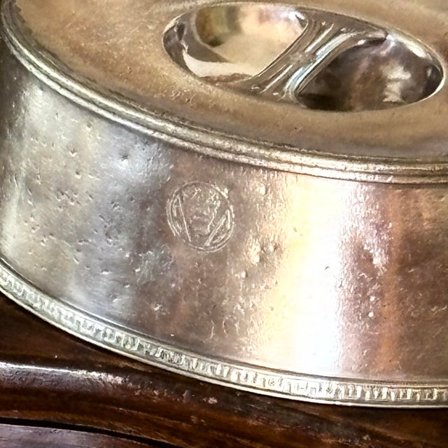 Farmhouse Antique Silver Plate Platter Cover - Buffalo Athletic Club For Sale - Image 3 of 7