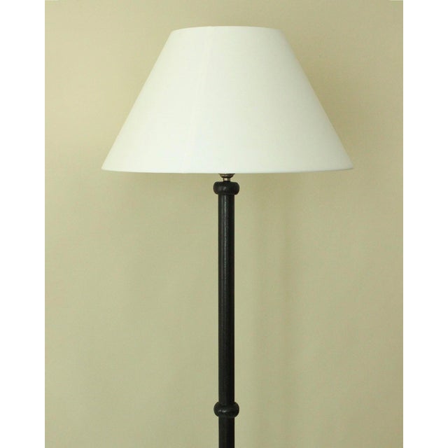 Brutalist Neoclassical Wrought Iron Floor Lamp, 1930s For Sale - Image 3 of 9