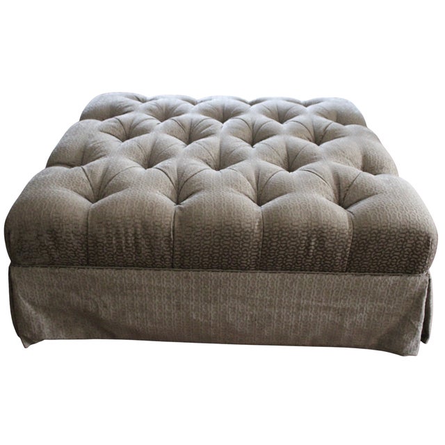 Custom Upholstered Ottoman – 42" Square For Sale - Image 4 of 4