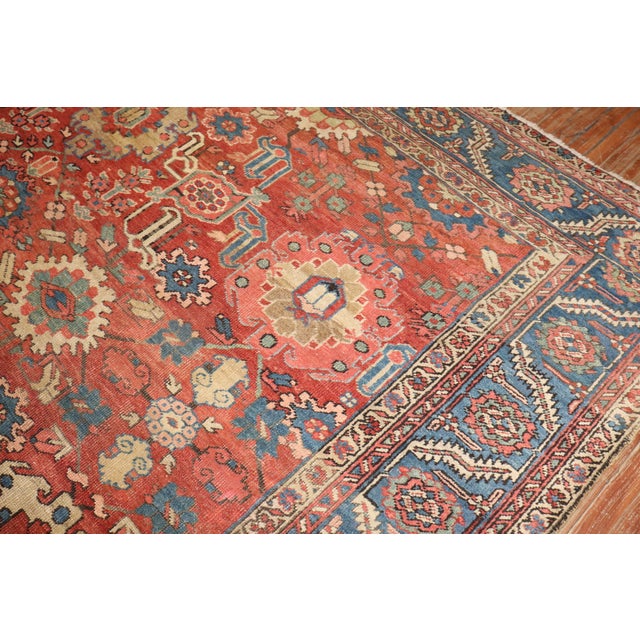 Antique Zabihi Collection Persian Heriz Rug - 12'3" x 15'6" For Sale - Image 12 of 12