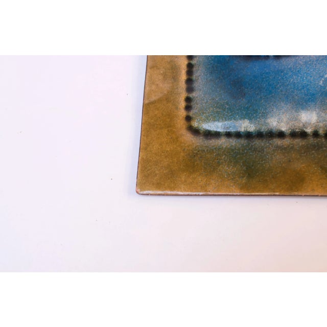 Vintage Enamel on Copper "Eagle" Plaque For Sale - Image 9 of 12