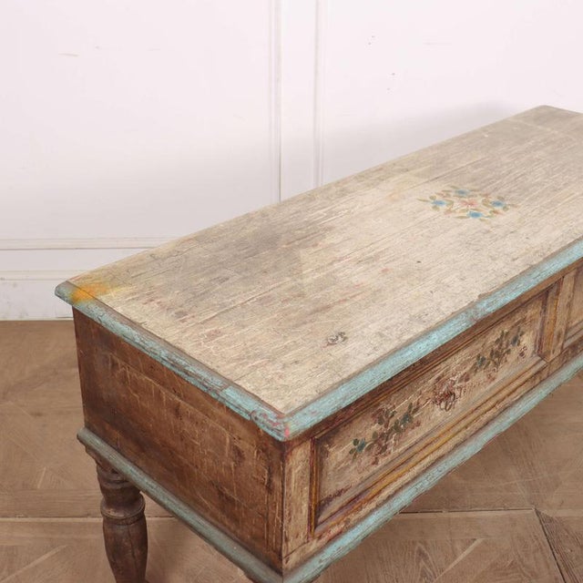 Brown Colonial Painted Serving Table, 1890s For Sale - Image 8 of 12