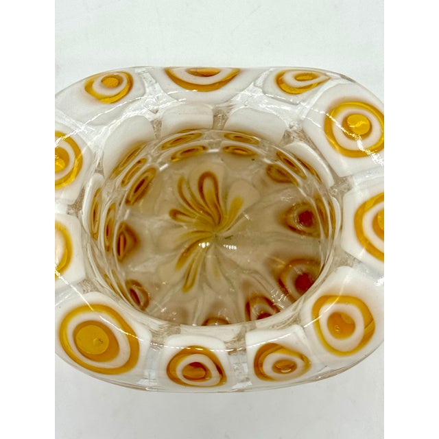 1950s Vintage Fratelli Toso Murano Art Glass Bull's Eye Top Hat For Sale - Image 5 of 8