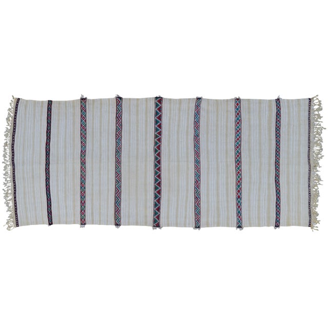 Mid 20th Century Striped Moroccan Wedding Blanket For Sale