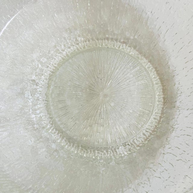Glass Indiana Glass Crystal Ice Large Glass Salad Bowl For Sale - Image 7 of 9