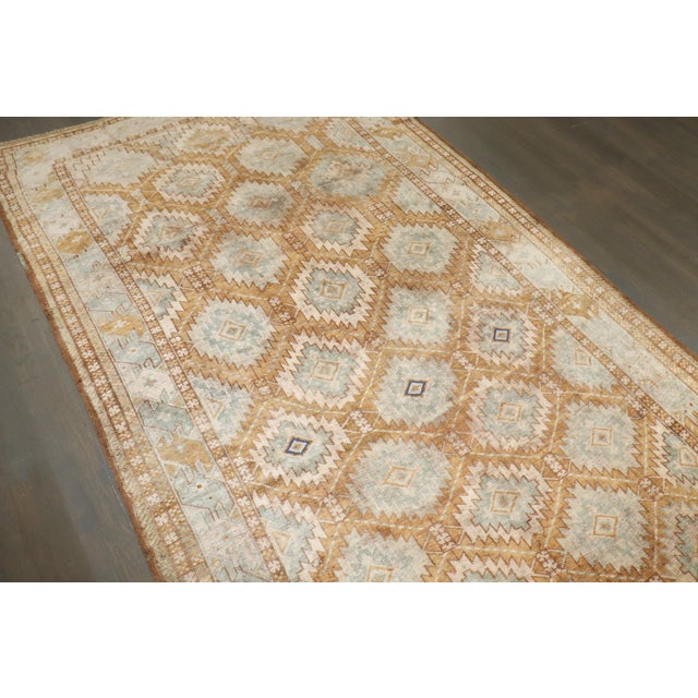 Textile Zabihi Collection Geometric Beshir Turkeman Gallery Size Rug For Sale - Image 7 of 11