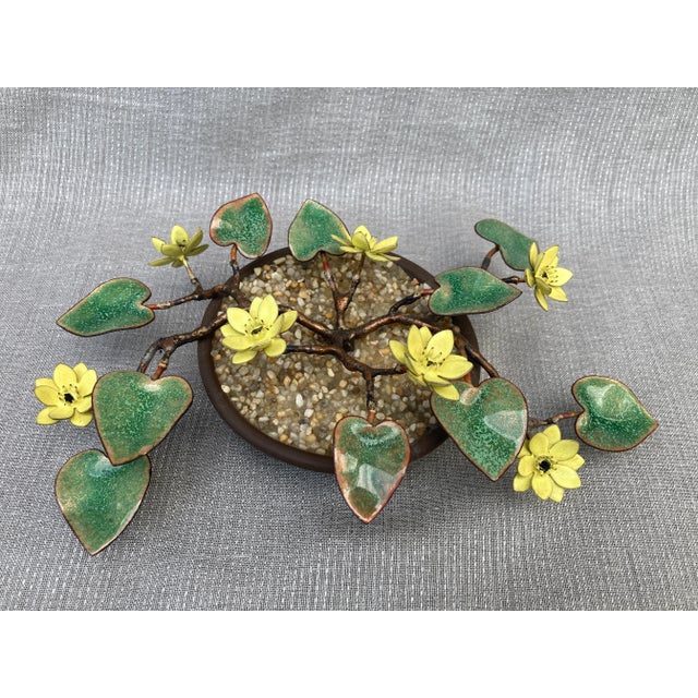 Vintage Enamel Potted Floral Arrangement For Sale - Image 10 of 12