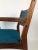 1960s Rosewood Chairs with Turquoise Fabric, 1960s, Set of 2 For Sale - Image 5 of 16