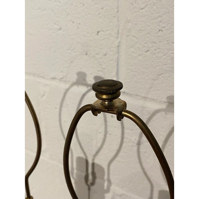 Mid Century Stiffel Brass Column Lamps - a Pair For Sale - Image 9 of 10